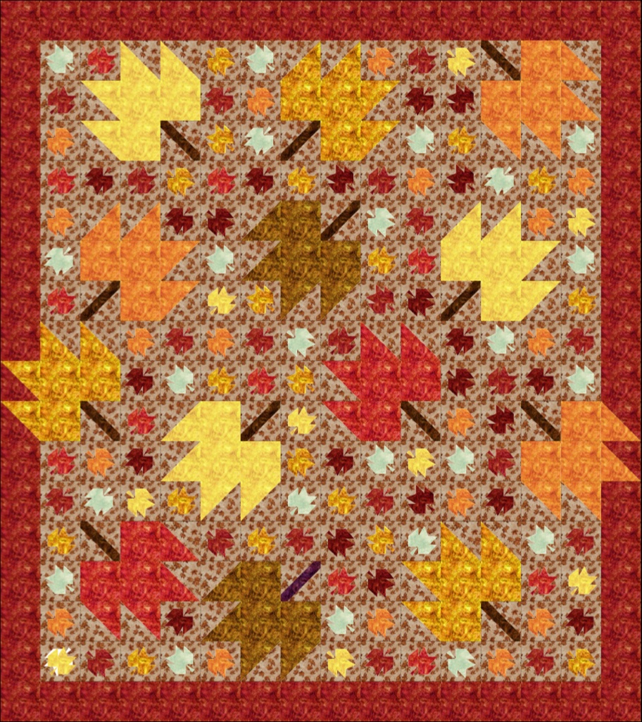 A Blanket of Leaves quilt design