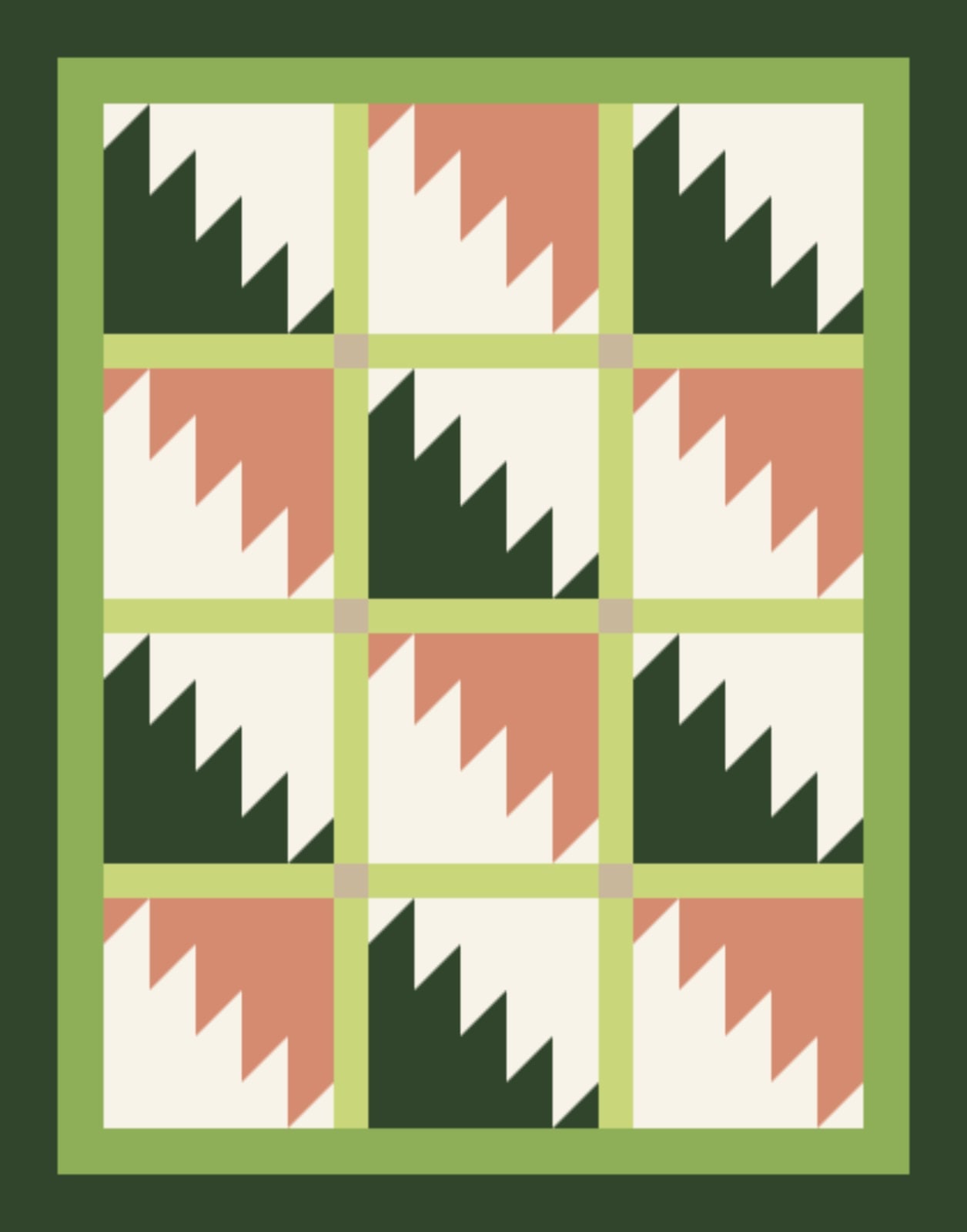 Blossom Path Lakes quilt by Verdant Parish