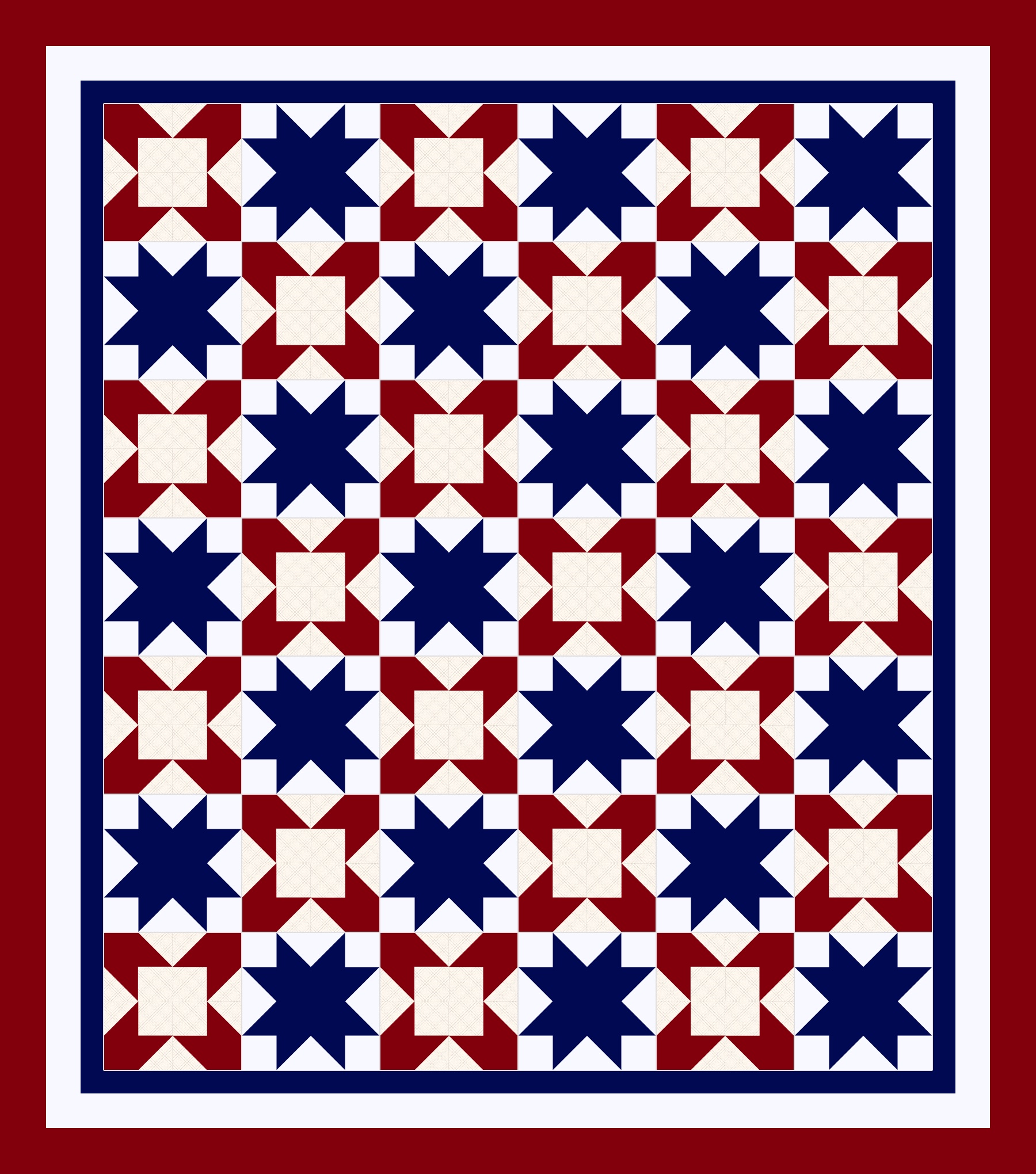 Red White and Blue quilt design
