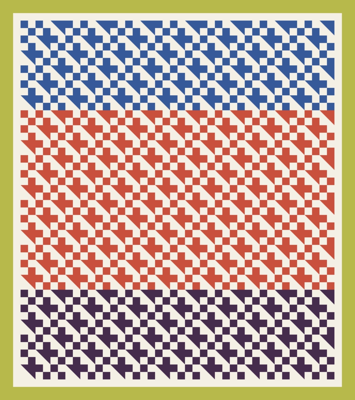 Citron Ladder Bands quilt by Citrine Ledger