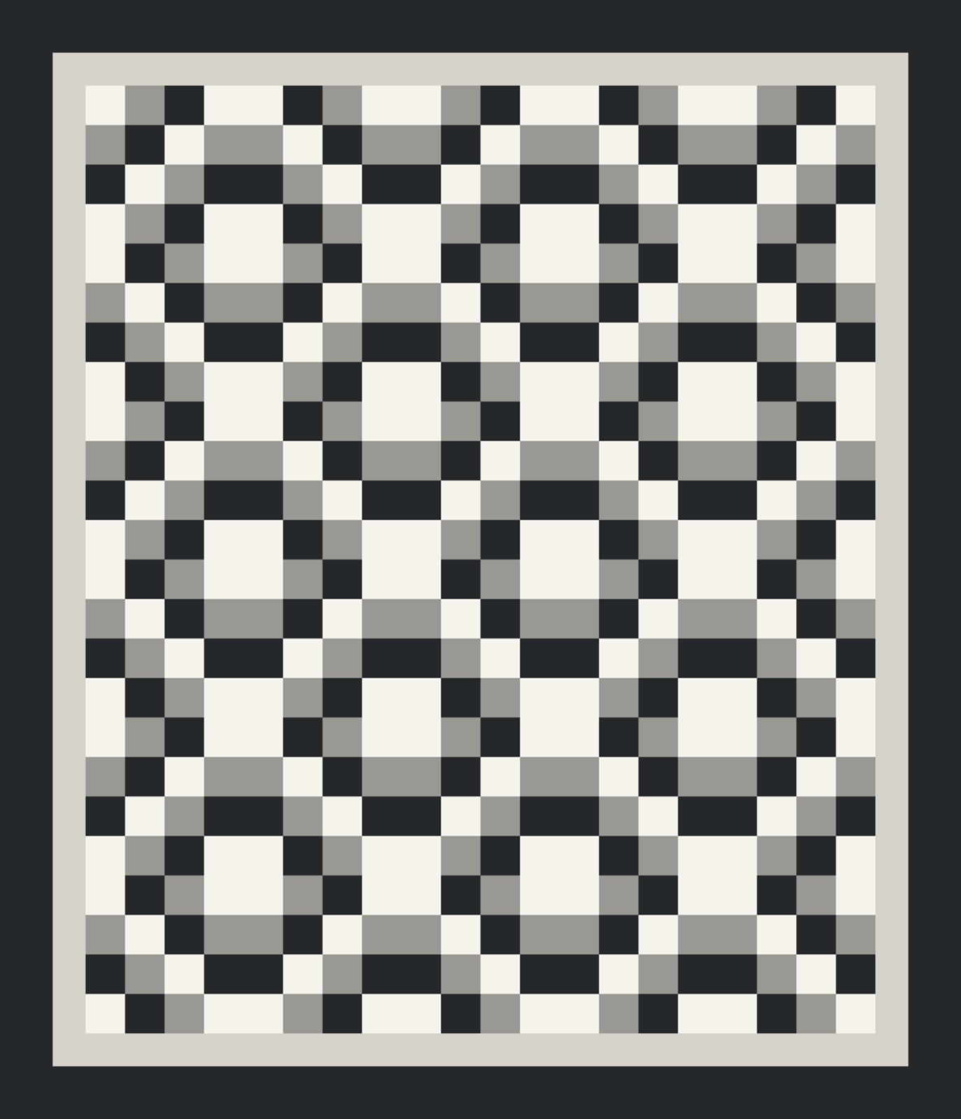 Graphite Roman Stripe quilt by Kendra Johns