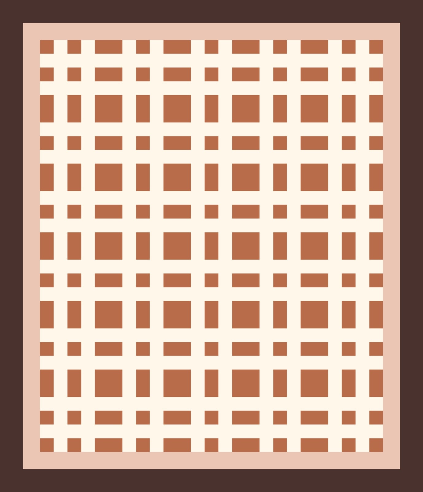 Clay Irish Chain quilt by Mira Sloane