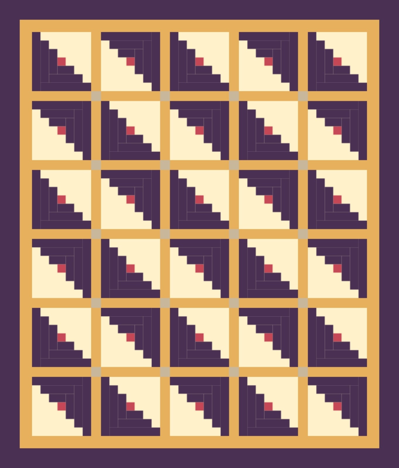 Plum Hearth Cabin quilt by Candlewick Assembly