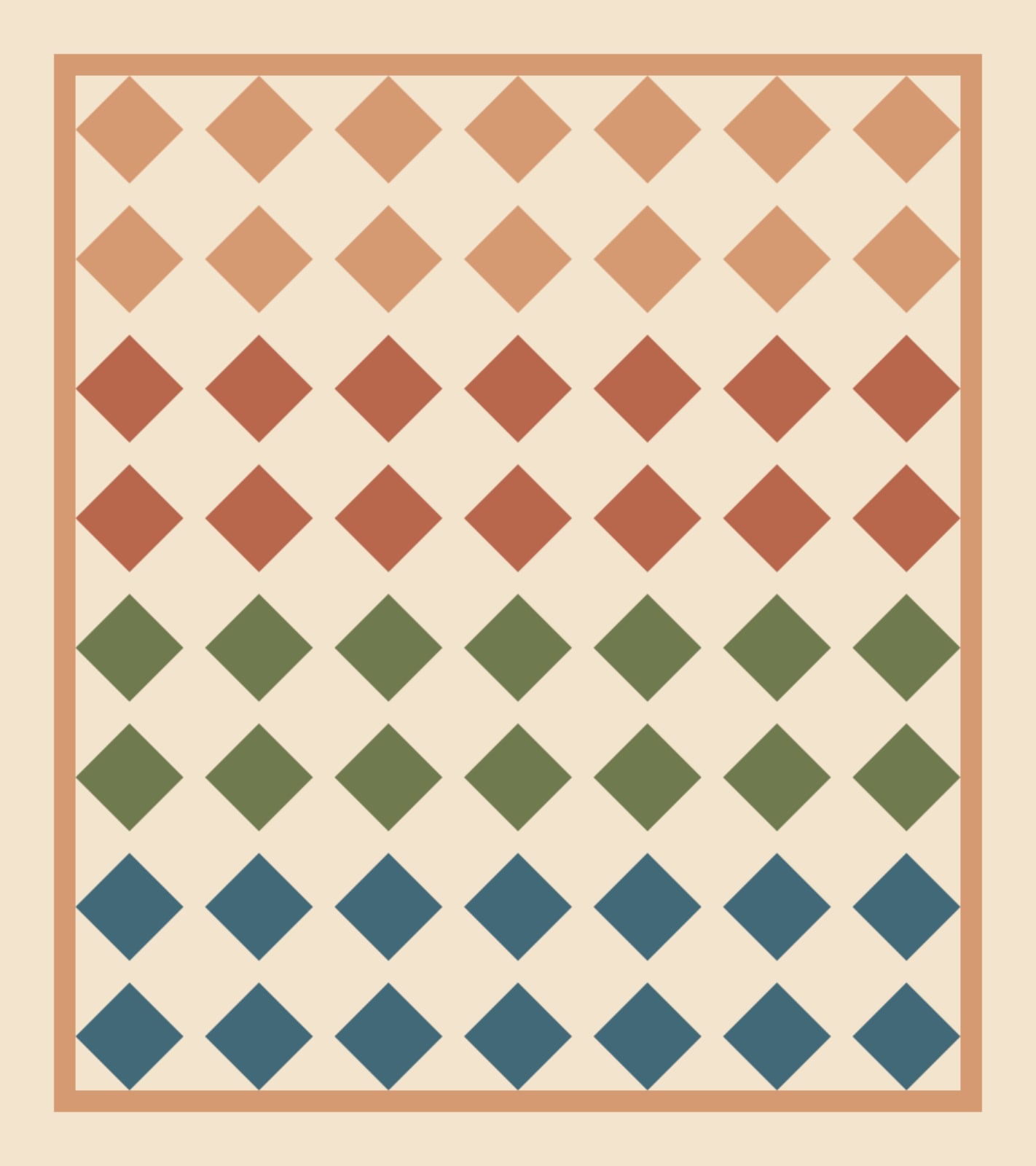 Adobe Diamond Courses quilt by Mesa Interval