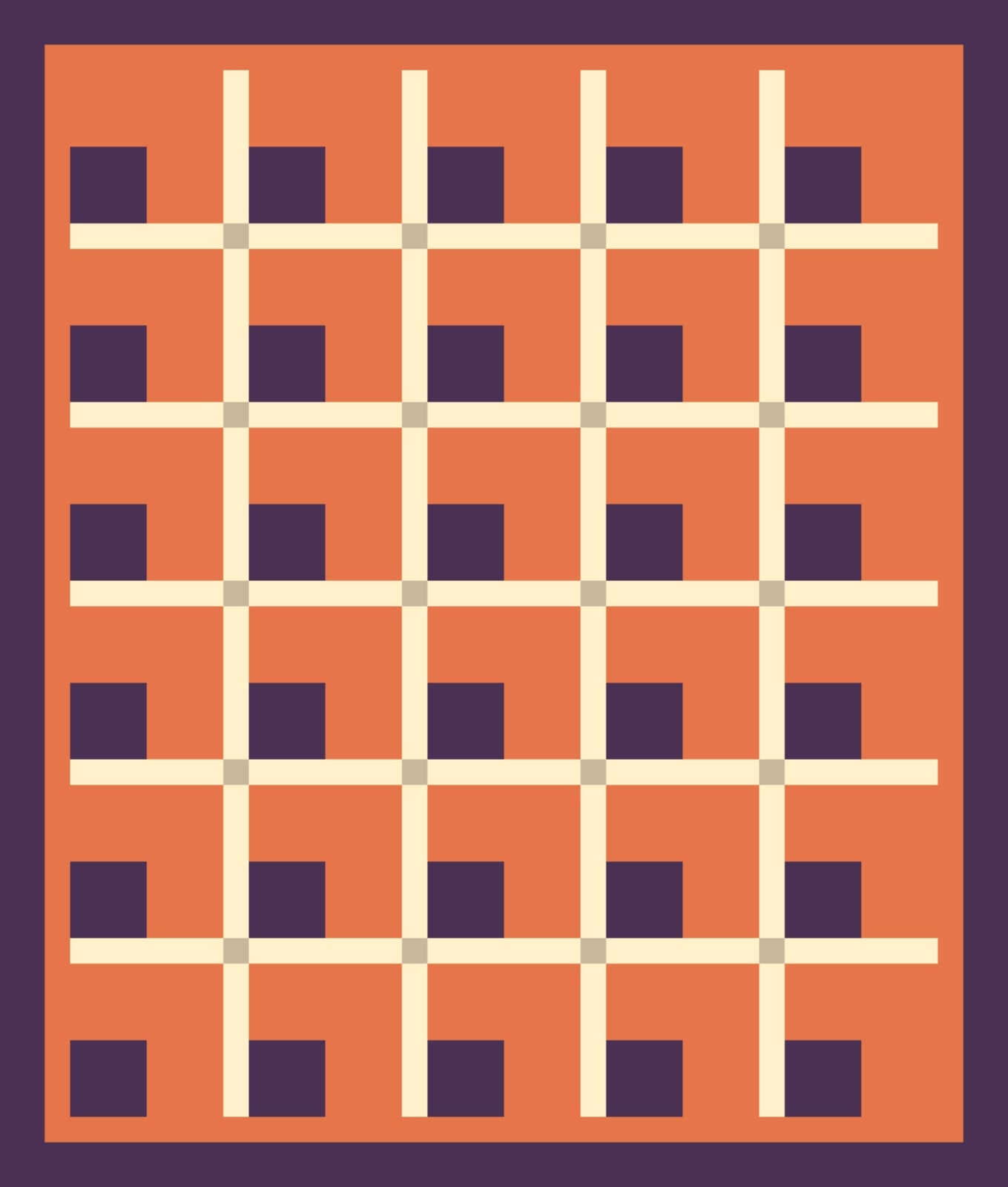 Halloween Pumpkin Bricks quilt by Candlewick Assembly