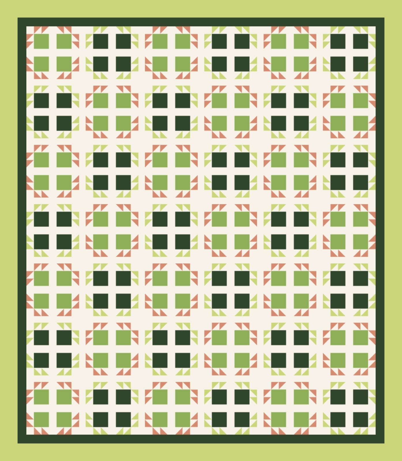 Bear Paws in the Hedge quilt by Verdant Parish
