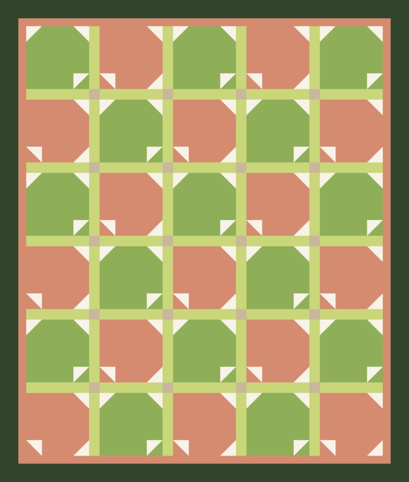 Leaf and Blossom quilt by Verdant Parish