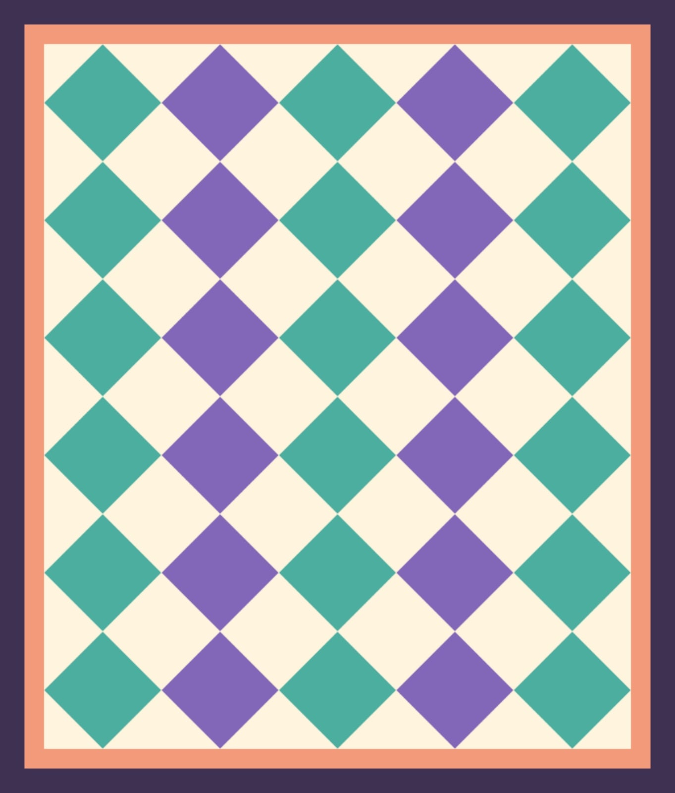 Teal Violet Stars quilt by Signal Parade