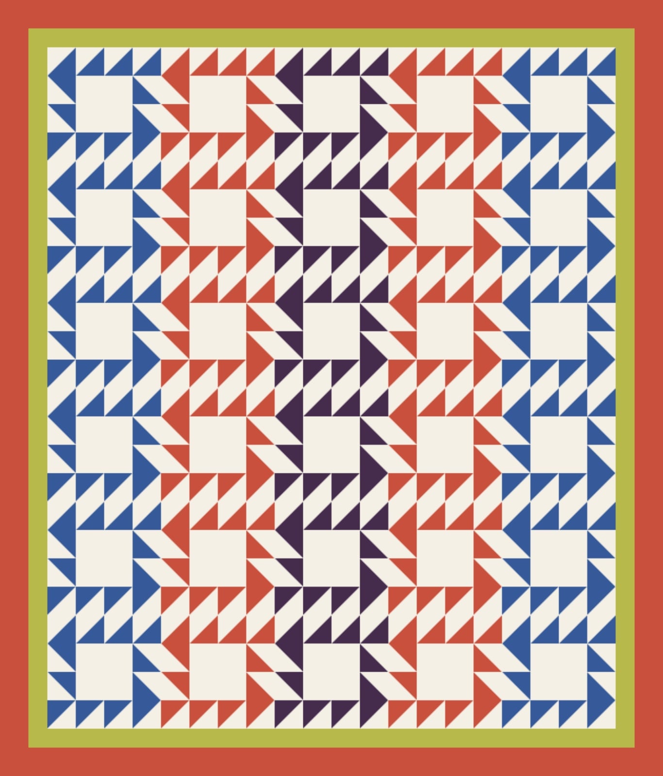 Citron Column Tides quilt by Citrine Ledger