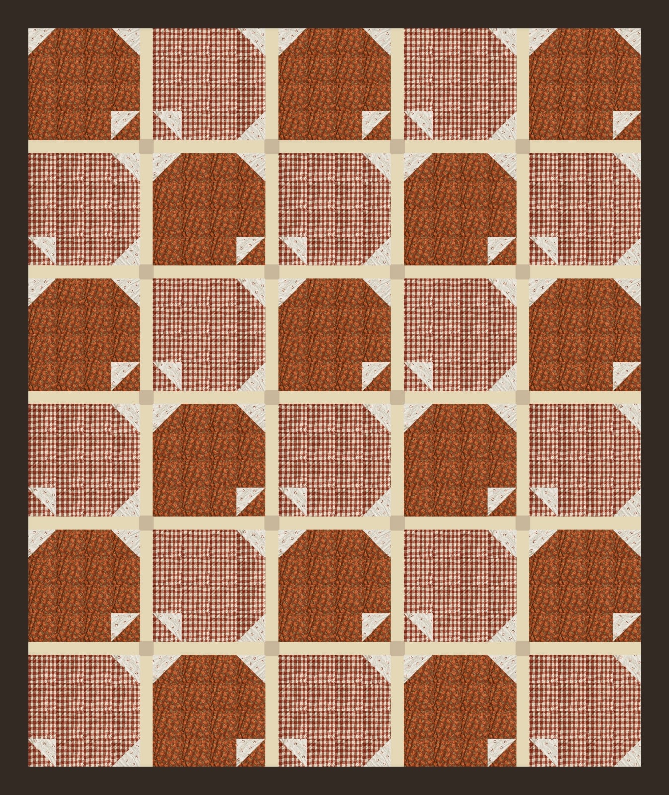 Pumpkin Maple Throw quilt by Windfall Acre
