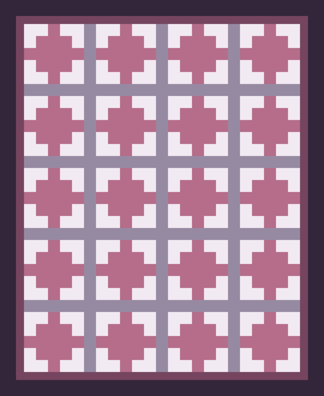 Berry Amish Diamond quilt by Jamie Vale