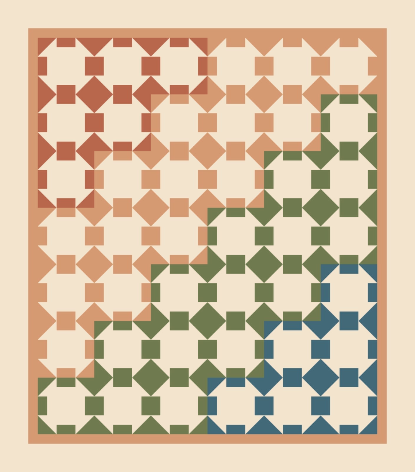 Plaster Frame Lattice quilt by Mesa Interval