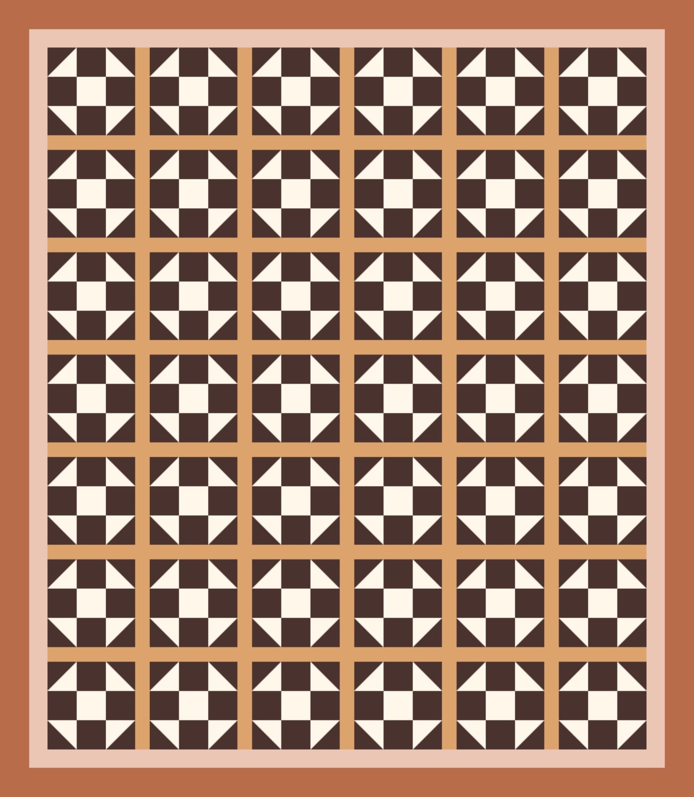 Walnut Contrary Wife quilt by Mira Sloane