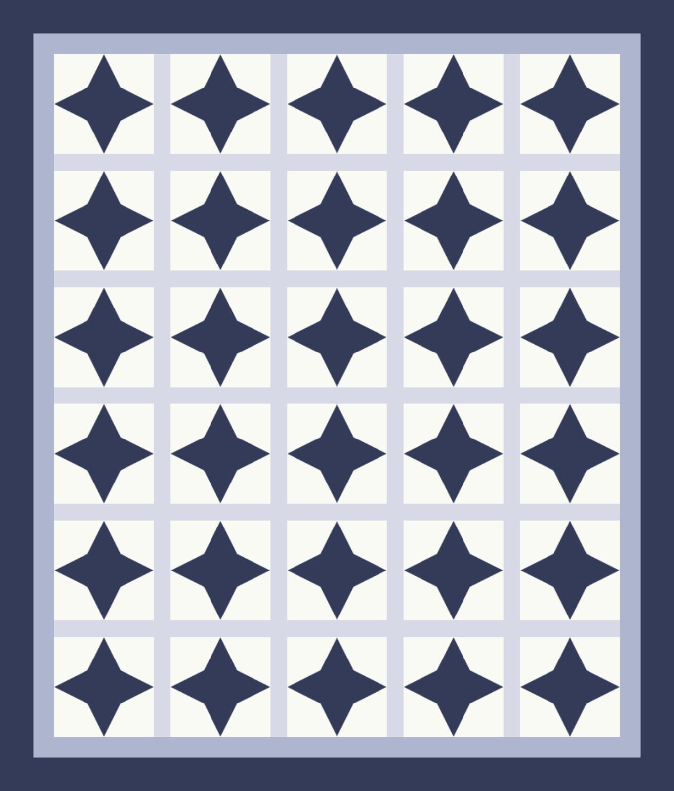 Ink North Star quilt by Frostline Studio