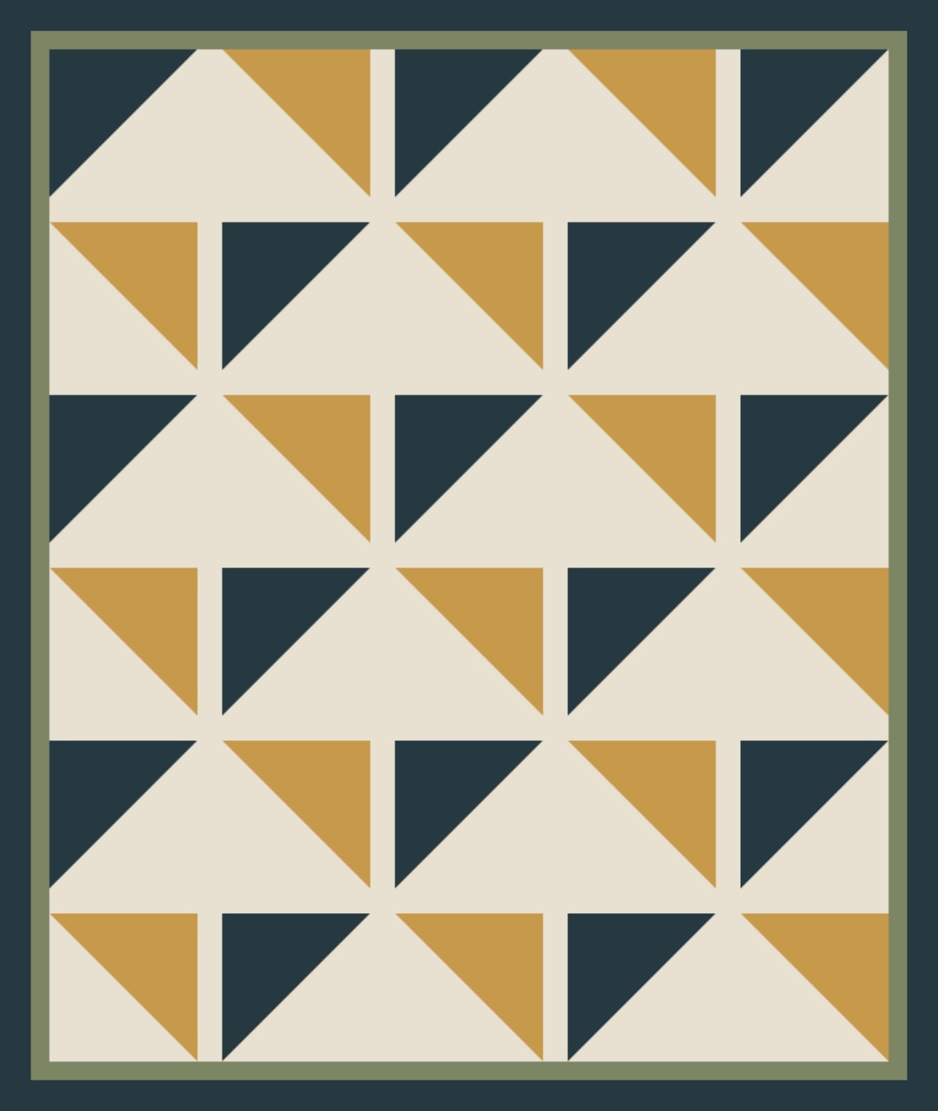 Ink Ochre Offset quilt by Alder Fold