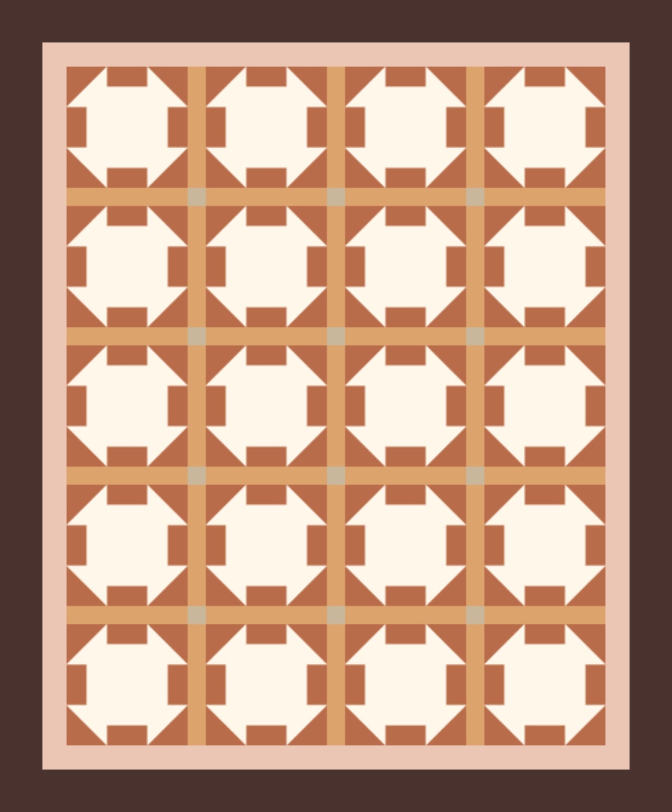 Clay Churn Dash quilt by Mira Sloane