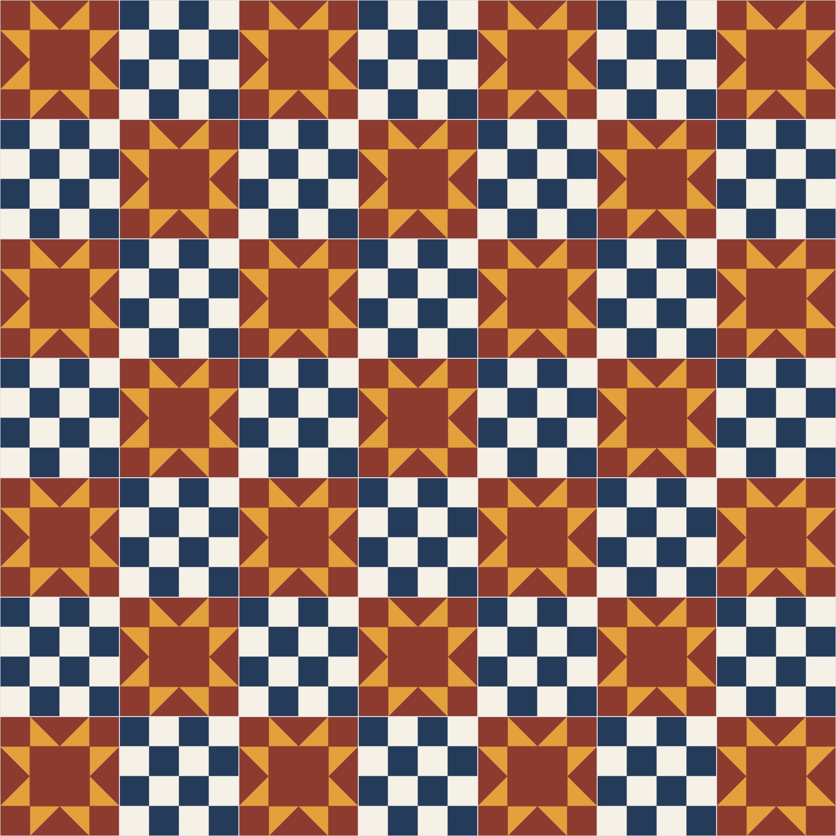 Sawtooth + 16 Patch quilt design