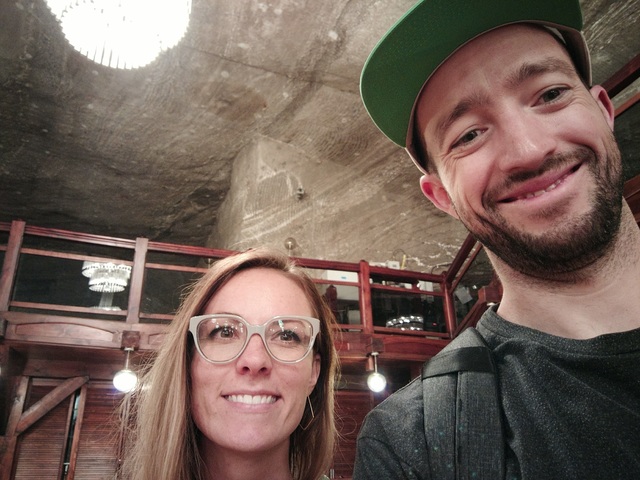 Chris and Melissa in the salt mines