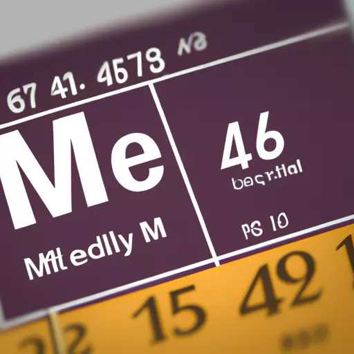 A picture of a metallic element in the periodic table