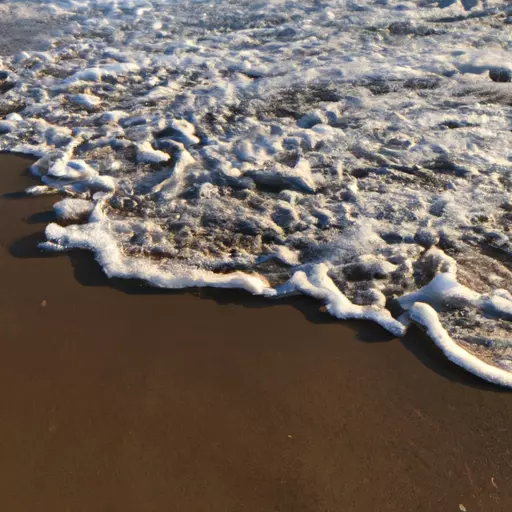 A picture of the beach and waves