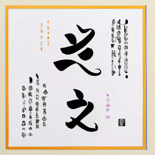 A picture of calligraphy