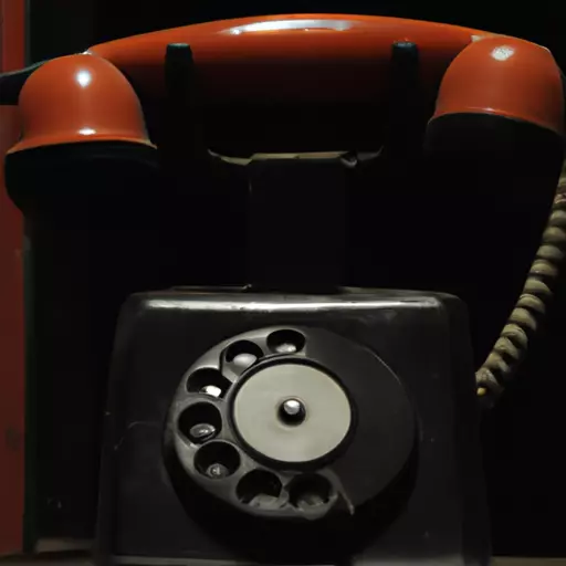 A picture of an old telephone