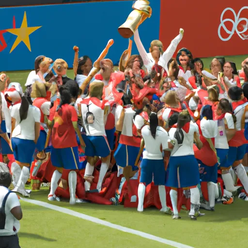 "Women's World Cup soccer team celebrating their victory over Sweden"