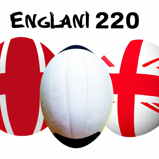 "Rugby ball with England and Japan flags on a World Cup 2023 background"