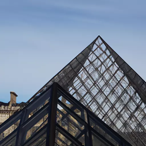 A picture of the pyramid outside the Louvre