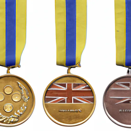 "Bronze medal with the flags of Australia, Sweden, and England"