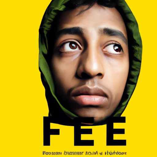 "Poster of the 2022 Oscar-nominated documentary 'Flee' featuring the character Amin"