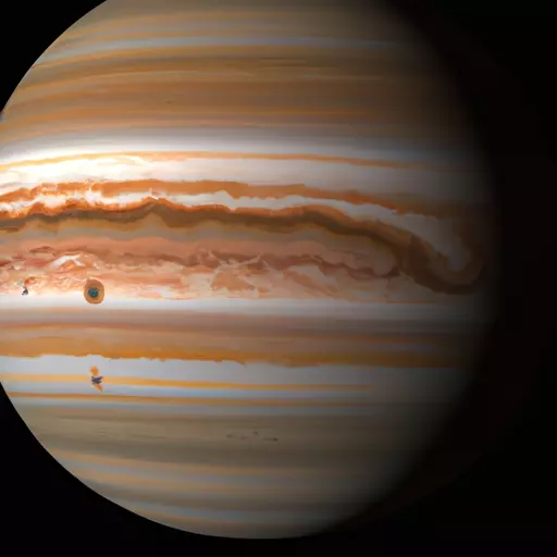 A picture of Jupiter taken by a NASA probe