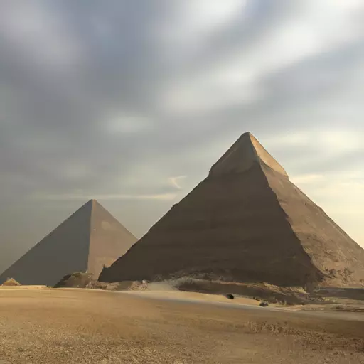 A picture of the pyramids at Giza