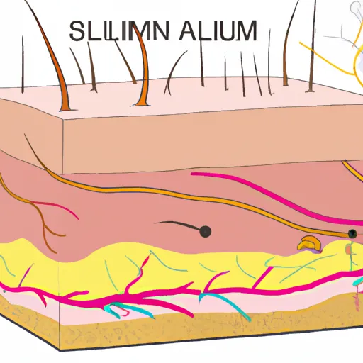 A picture of a cross-section of human skin