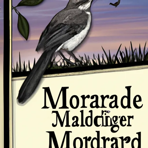 A picture of a book cover with a mockingbird