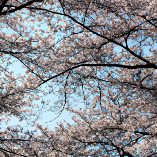 A picture of cherry blossom trees