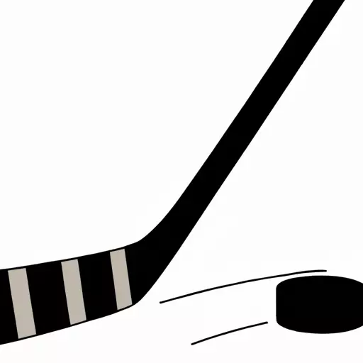 A picture of a hockey stick and a puck