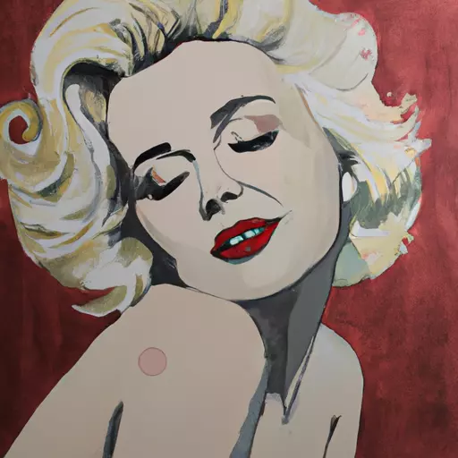 A picture of the Marilyn Monroe painting by the artist