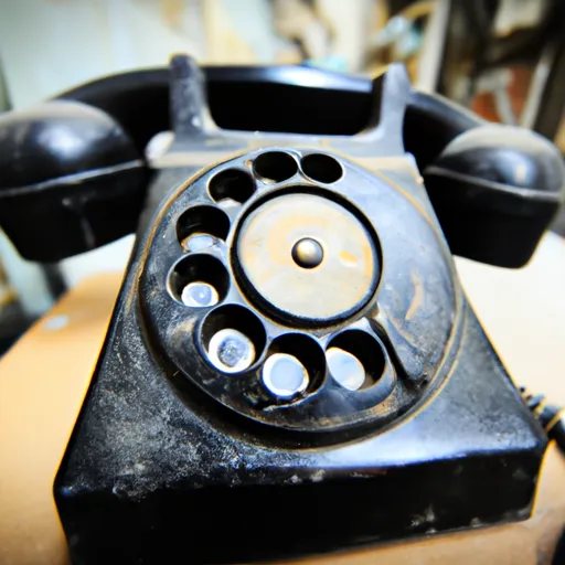 A picture of an old telephone