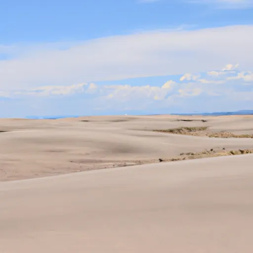 A picture of a vast sandy desert landscape