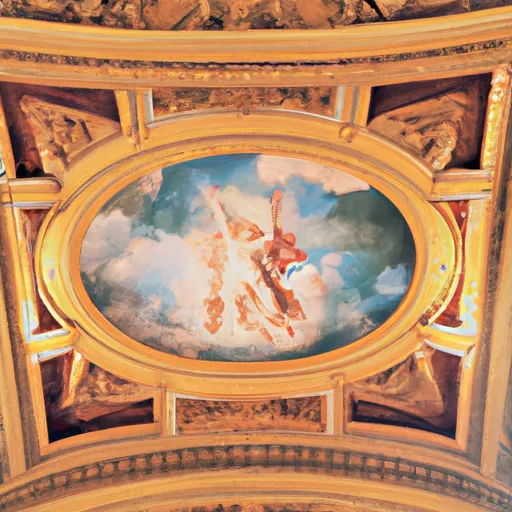 A painting of a famous ceiling artwork