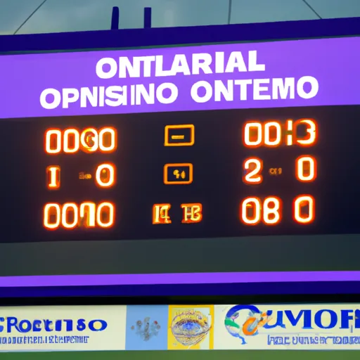 "A soccer scoreboard showing the match results between Orlando City and Inter Miami"