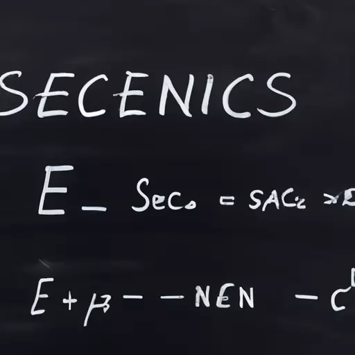 A picture of a blackboard with scientific equations written on it