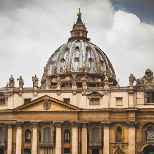 A picture of St. Peter's Basilica in Vatican City