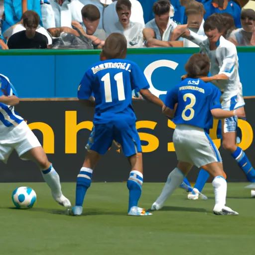 "Chelsea and Brighton football teams playing in a pre-season match"