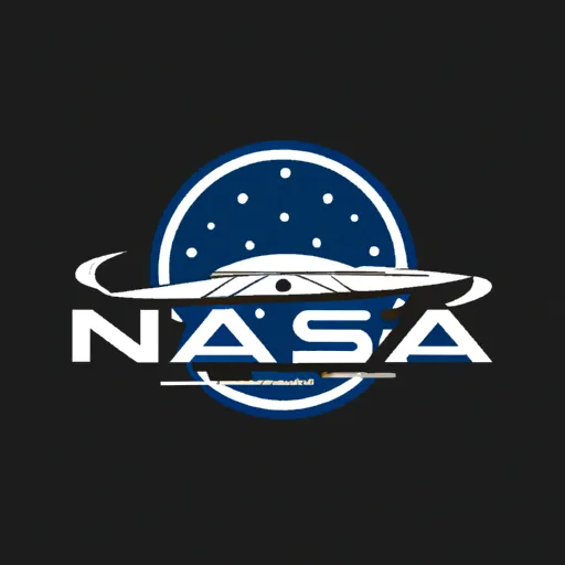 "NASA logo with a futuristic spacecraft"