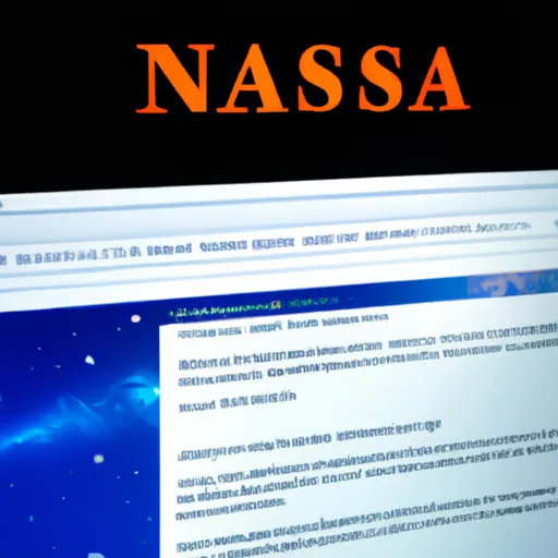 "A computer screen showing the NASA website with latest news updates"