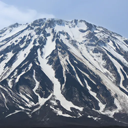 A picture of a snow-capped mountain