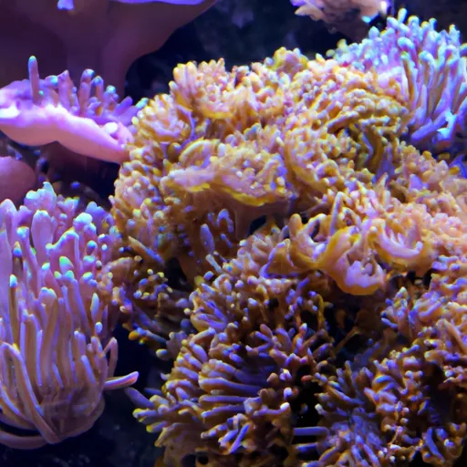 A picture of colorful coral reefs