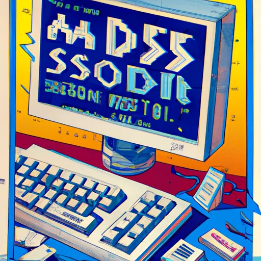 "Vintage MS-DOS promotional poster"